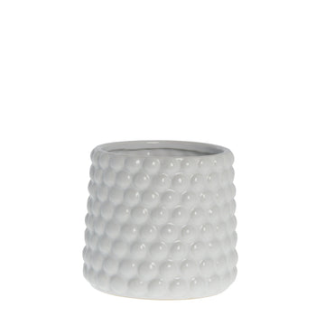 Dotsie potteskjuler H16 Ø18 cm. hvit