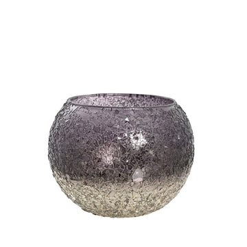 Crovia telysholder H10,3 D13 cm. mørkegrå