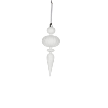 Noria julekule 25,5 cm. hvit