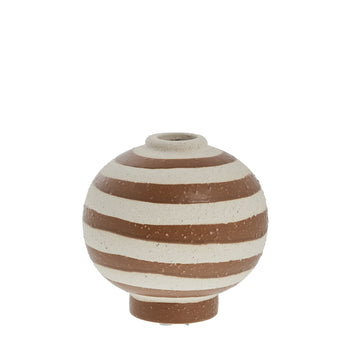 Aniella vase H13,5 Ø14 cm. gyldenbrun