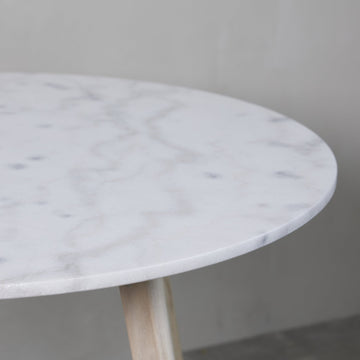 Ellie spisebord H75 Ø100 cm. hvit vasket