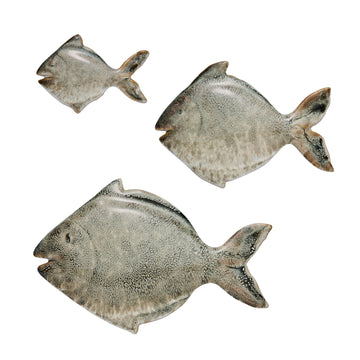 Nerina veggdekorasjon fisk 3 stk. Lin