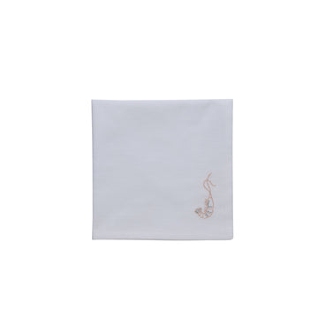 Nerina brodert serviett 45x45 cm. Hvit