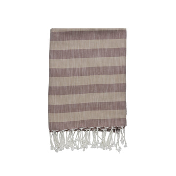 Felima håndkle stripete / 180x90 cm Tigerøye/Rose Tan