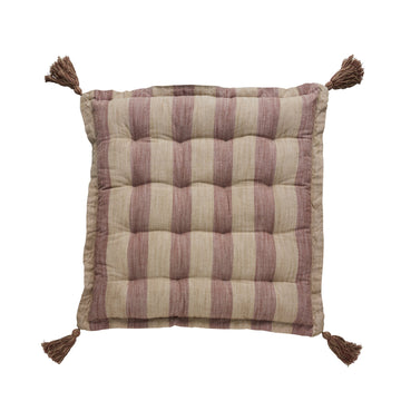 Felima sittepute stripete / 45x45 cm Tigerøye/Rose Tan