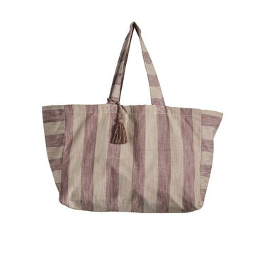 Felima toteveske stripete / 50x25 cm Tigerøye/Rosebrun