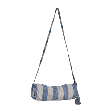 Felima strandteppe stripete / 200x140 cm lin/blå