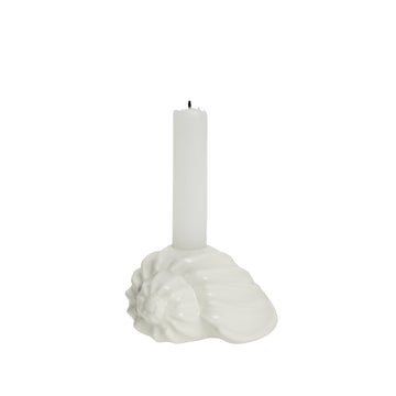 Shellille lysestake musling D11.5 H6 Hvit