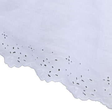 Anglaise duk 320x140 cm. Hvit