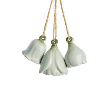 Dehlia sett med 3 blomsteropphenger L. Grønn