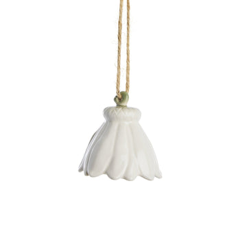 Dehlia sett med 2 blomsteroppheng Off White