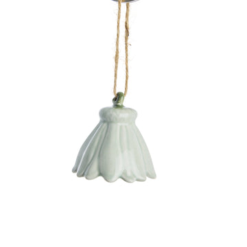 Dehlia sett med 2 blomsteropphenger L. Grønn