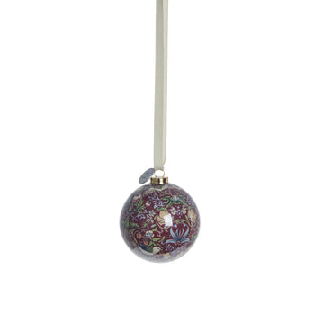 Herle julekule H6 cm. mørk rød