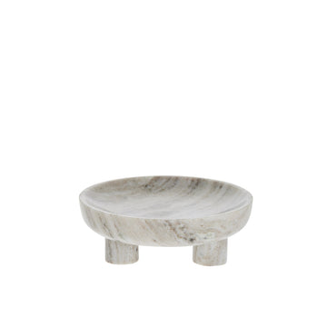 Esille serveringsfat Ø32 cm. mørk sand marmor