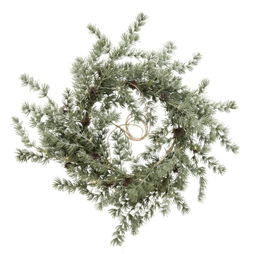 Cedille LED krans H8 cm. grønn gran