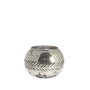 Carlia telysholder H9,5 cm. antikk sølv