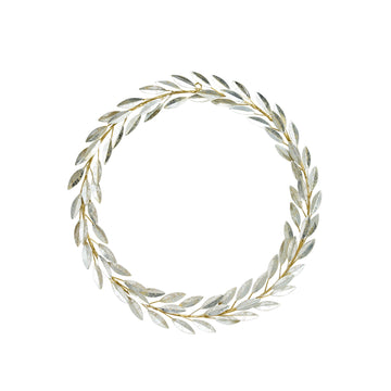 Olivia krans H47 cm. sølv