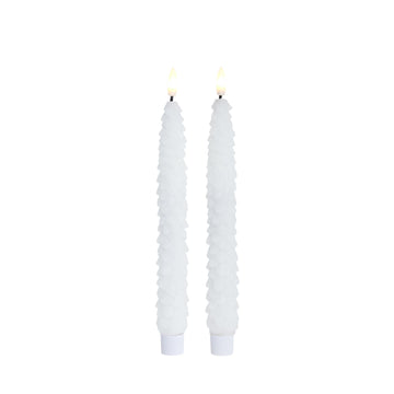 Livia LED-kronelys H25 cm. hvit