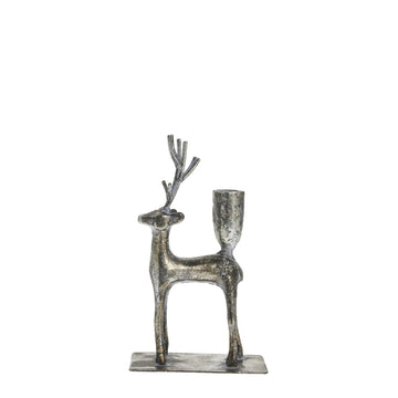 Misella rådyr stake H20 cm. antikk sølv