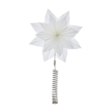 Palisia juletrestjerne H25 cm. råhvit