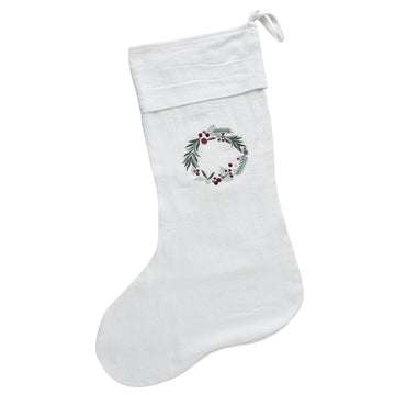 Penine julesokk H51 cm. hvit