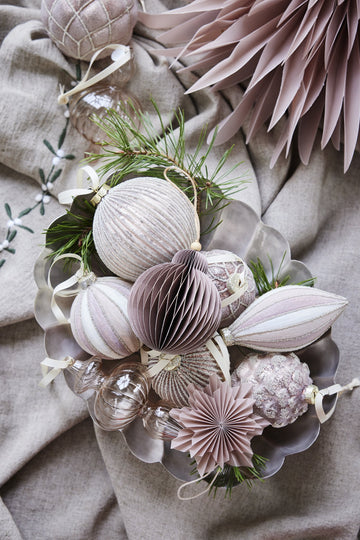 Glosille ornament H21 cm. sand