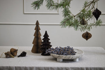 Esille serveringsfat Ø32 cm. mørk sand marmor