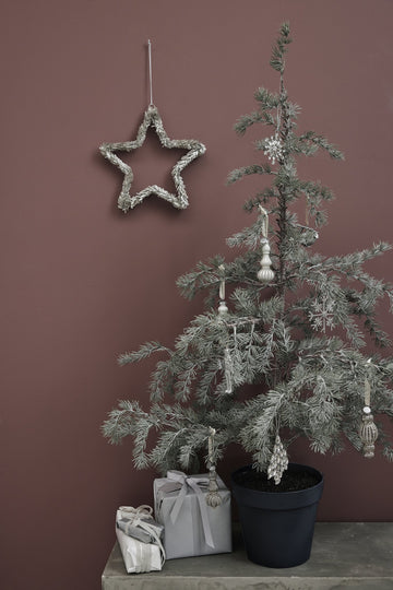 Ada ornament H6 cm. sølv