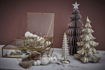 Perline ornament H11 cm. råhvit