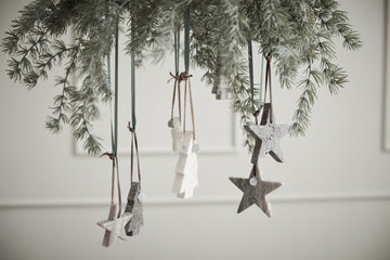 Elina marmor ornament 10 cm. brun