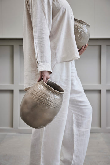 Talia vase sand D26 H29,5