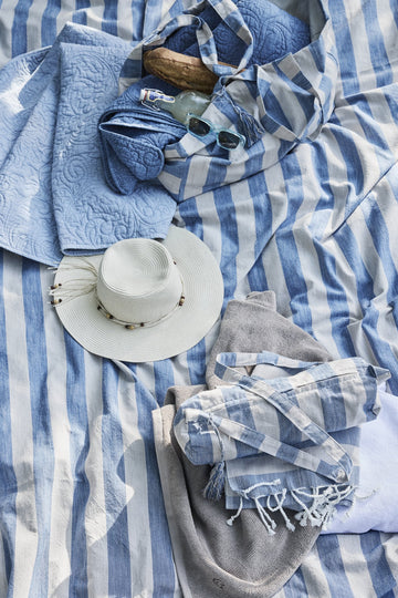 Isabelle pledd 170x130 cm blått