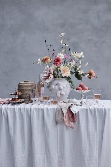 Angela duk råhvit 280x140 cm.