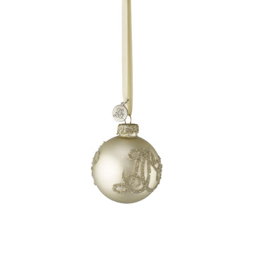 Monogram julekule 6x6x6 cm.