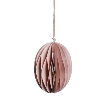 Parillia egg ornament lys rosa papir