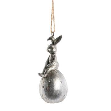 Semina kanin ornament sølv