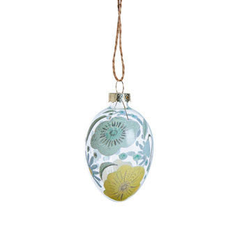 Feanne egg ornament gul glass