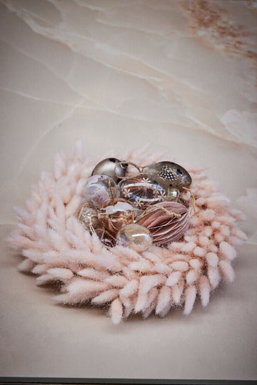 Feanne egg ornament lys rosa glass
