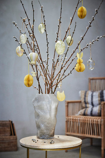 Felicie egg ornament gul glass