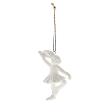Semina kanin ornament hvit