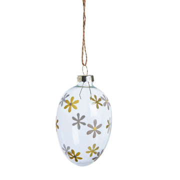 Felicie egg ornament gul glass