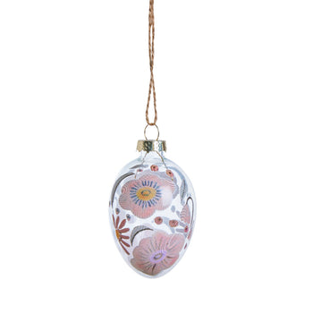 Feanne egg ornament lys rosa glass