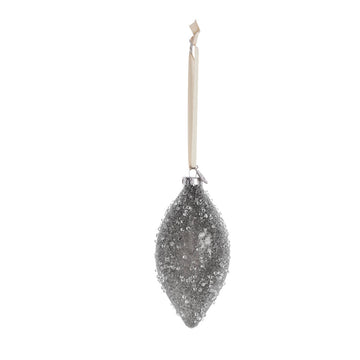 Faye ornament glass L6,5xB6,5XH14 cm. mørkegrå