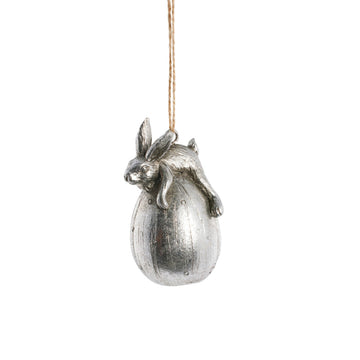 Semina kanin ornament sølv